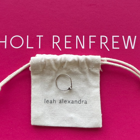 designer leah alexandra dainty moonstone ring - sterling silver with gemstone - Picture 2 of 3